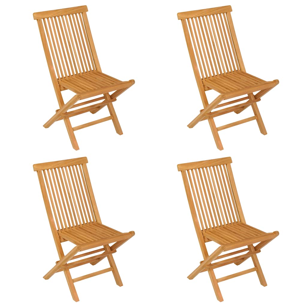 3059581 vidaXL 5 Piece Garden Dining Set Solid Teak Wood (47418+43040)
