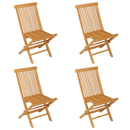 3059581 vidaXL 5 Piece Garden Dining Set Solid Teak Wood (47418+43040)