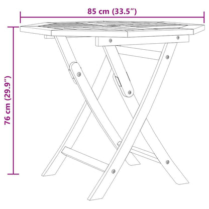 3059581 vidaXL 5 Piece Garden Dining Set Solid Teak Wood (47418+43040)
