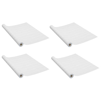 Self-adhesive Door Films 4 pcs White Wood 210x90 cm PVC