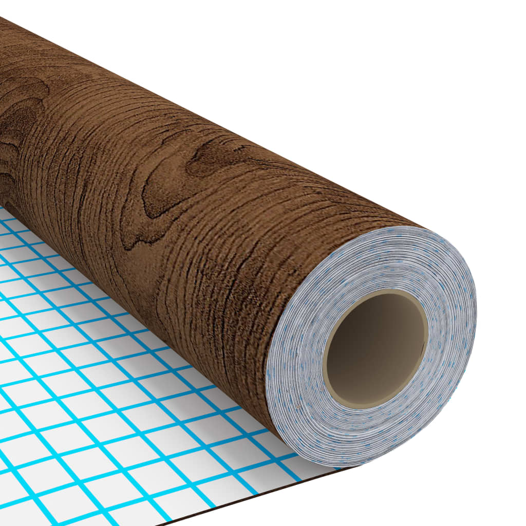 Door Film | Set of 4 | Dark Oak | PVC | 210 x 90 cm | Decorative Inlays