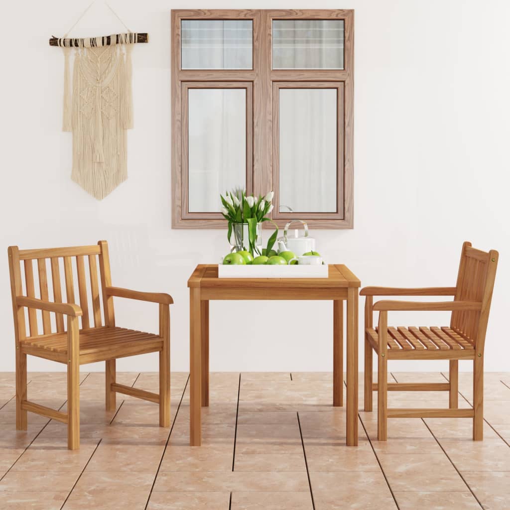Garden Dining Set | Warm Teak | Fine sanded teak hardwood | Medium