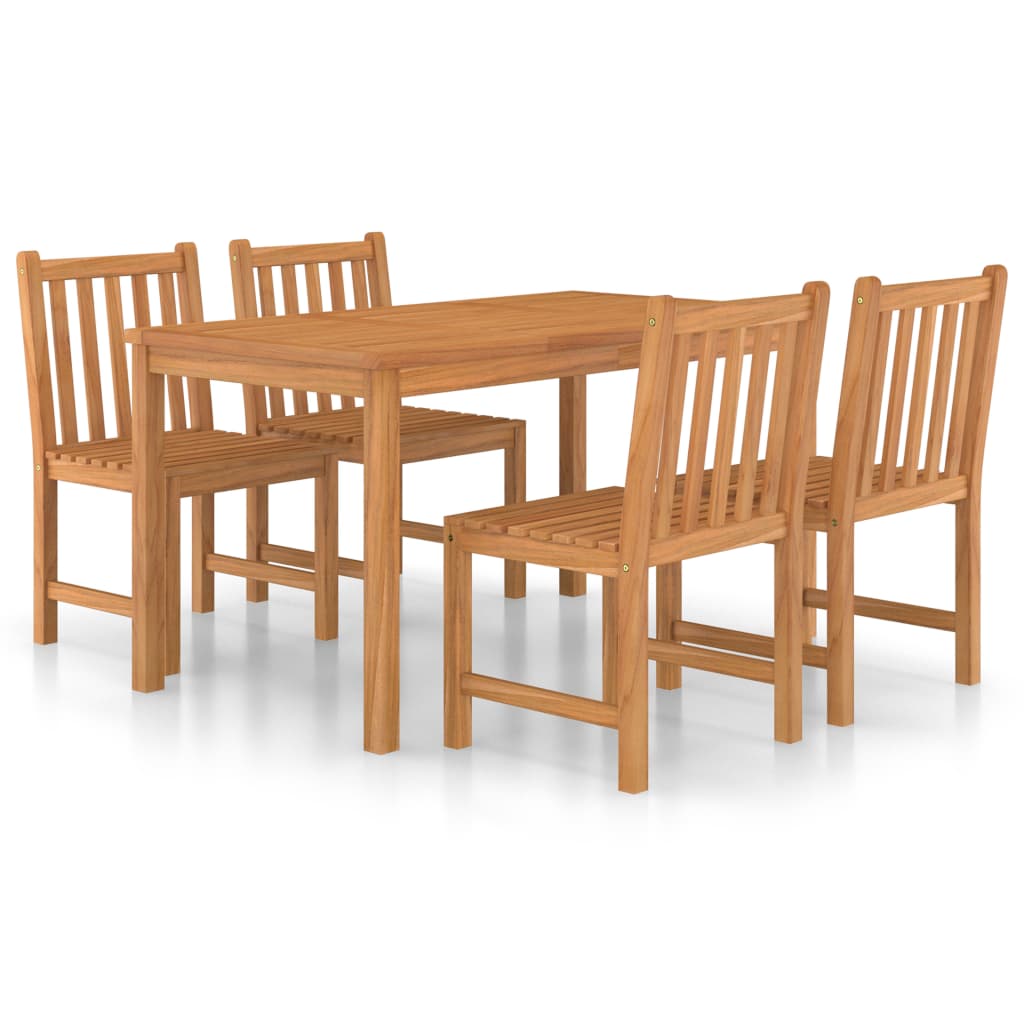 Garden Dining Set | Warm wood color | Fine sanded teak hardwood | Medium