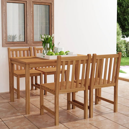 Garden Dining Set | Warm wood color | Fine sanded teak hardwood | Medium