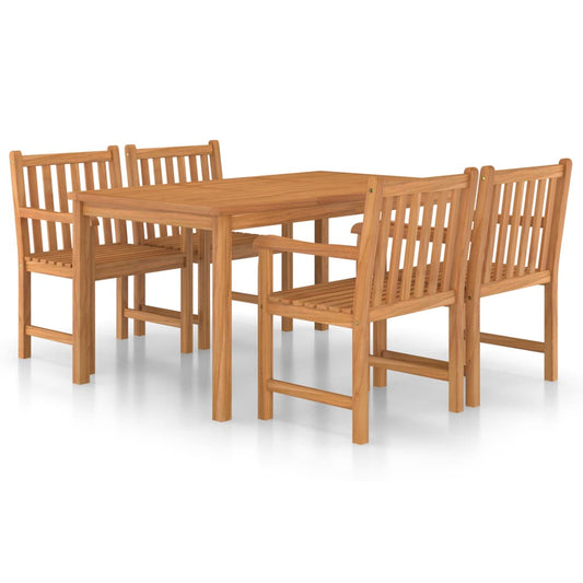 Garden Dining Set | Warm Teak Brown | Solid Teak Wood | Medium | Durable
