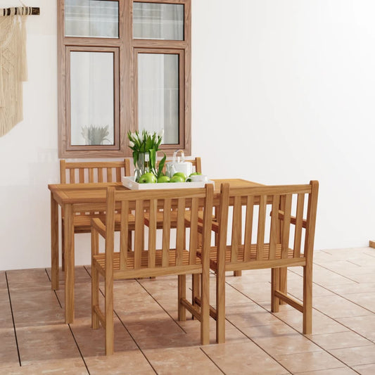 Garden Dining Set | Warm Teak Brown | Solid Teak Wood | Medium | Durable