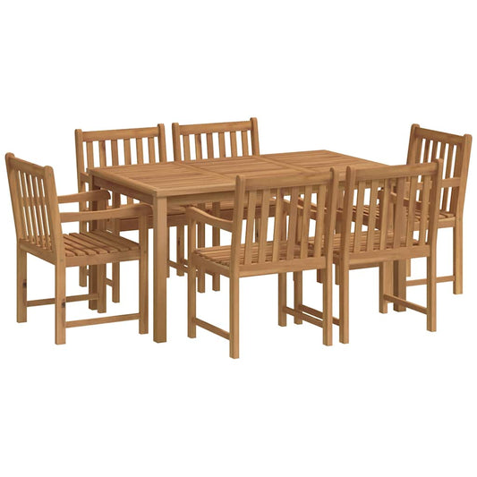 Garden Dining Set | Natural Teak | Solid Teak Wood | 7-Piece Set