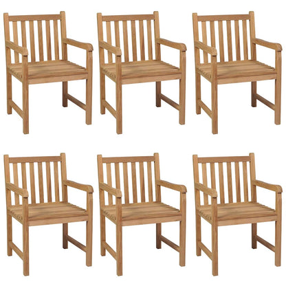 Garden Dining Set | Natural Teak | Solid Teak Wood | 7-Piece Set