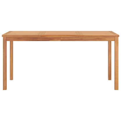 5 Piece Garden Dining Set 160x80 cm Solid Teak Wood