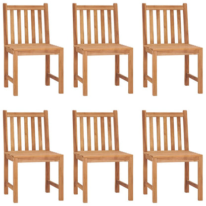7 Piece Garden Dining Set 160x80 cm Solid Teak Wood