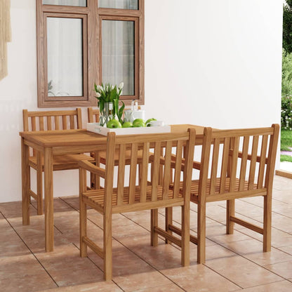 Garden Dining Set | Warm Wood Finish | Solid Teak Wood | Medium | Durable