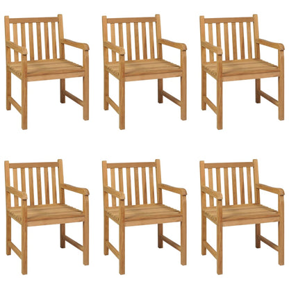 7 Piece Garden Dining Set 160x80 cm Solid Teak Wood