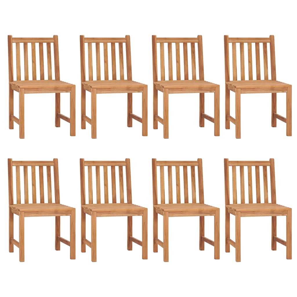 9 Piece Garden Dining Set 180x90 cm Solid Teak Wood