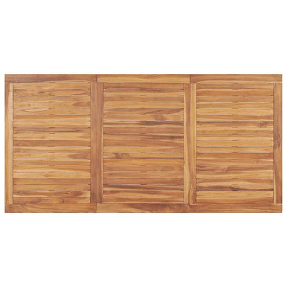 9 Piece Garden Dining Set 180x90 cm Solid Teak Wood