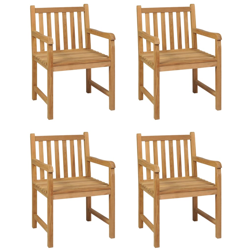 Garden Dining Set | Teak Brown | Solid Teak Wood | 5 Piece Set | Durable