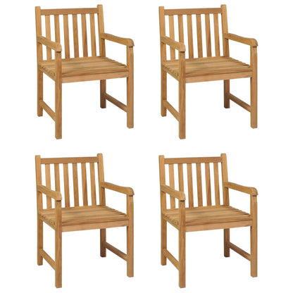 Garden Dining Set | Teak Brown | Solid Teak Wood | 5 Piece Set | Durable