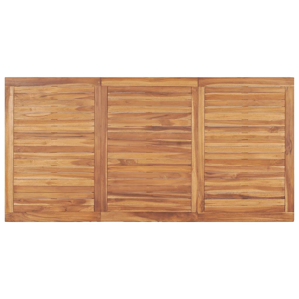 Garden Dining Set | Teak Brown | Solid Teak Wood | 5 Piece Set | Durable