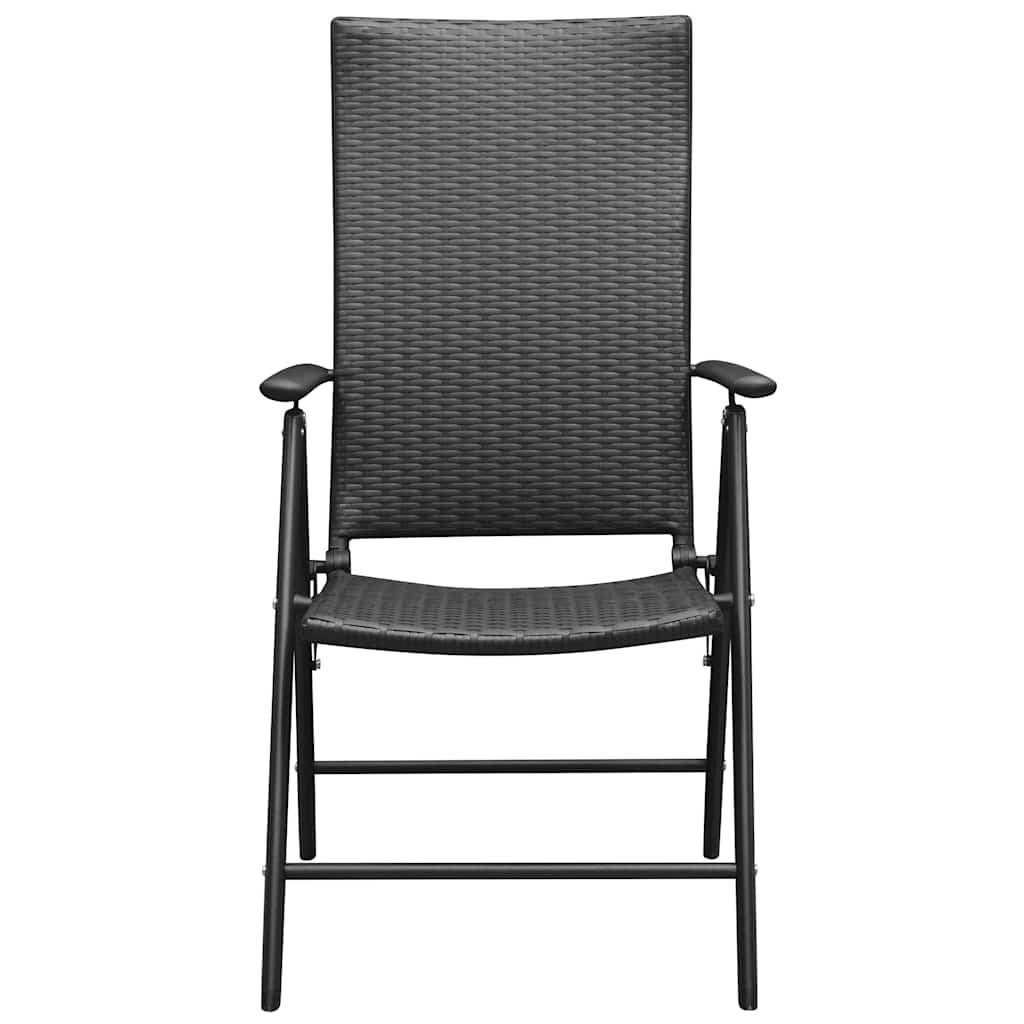 3 Piece Garden Dining Set Black and Brown