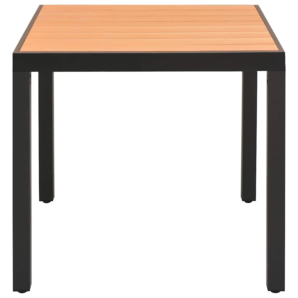 3 Piece Garden Dining Set Black and Brown