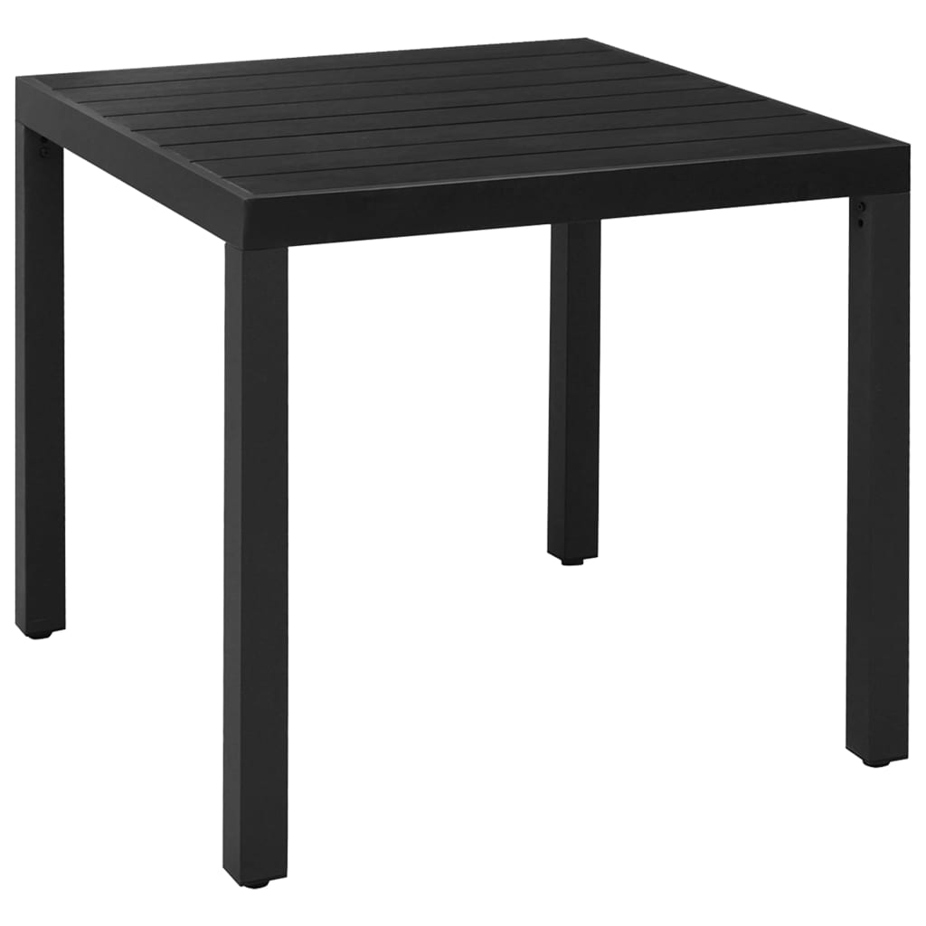 Dining Set | Black | Aluminium, PE Rattan, WPC | Medium | Foldable