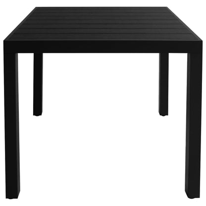 Dining Set | Black | Aluminium, PE Rattan, WPC | Medium | Foldable