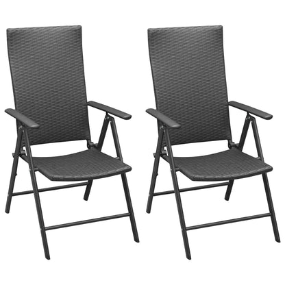 Dining Set | Black | PE Rattan | Standard | Adjustable Armrests
