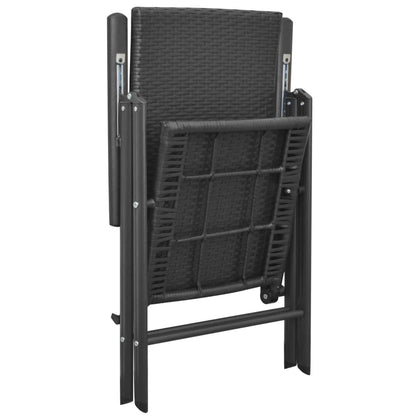 Dining Set | Black | PE Rattan | Standard | Adjustable Armrests