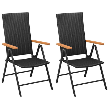 Dining Set | Black and Brown | PE Rattan, WPC, Aluminium | Medium