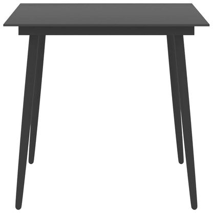 Dining Set | Black and Brown | PE Rattan, WPC, Steel, Glass | Standard