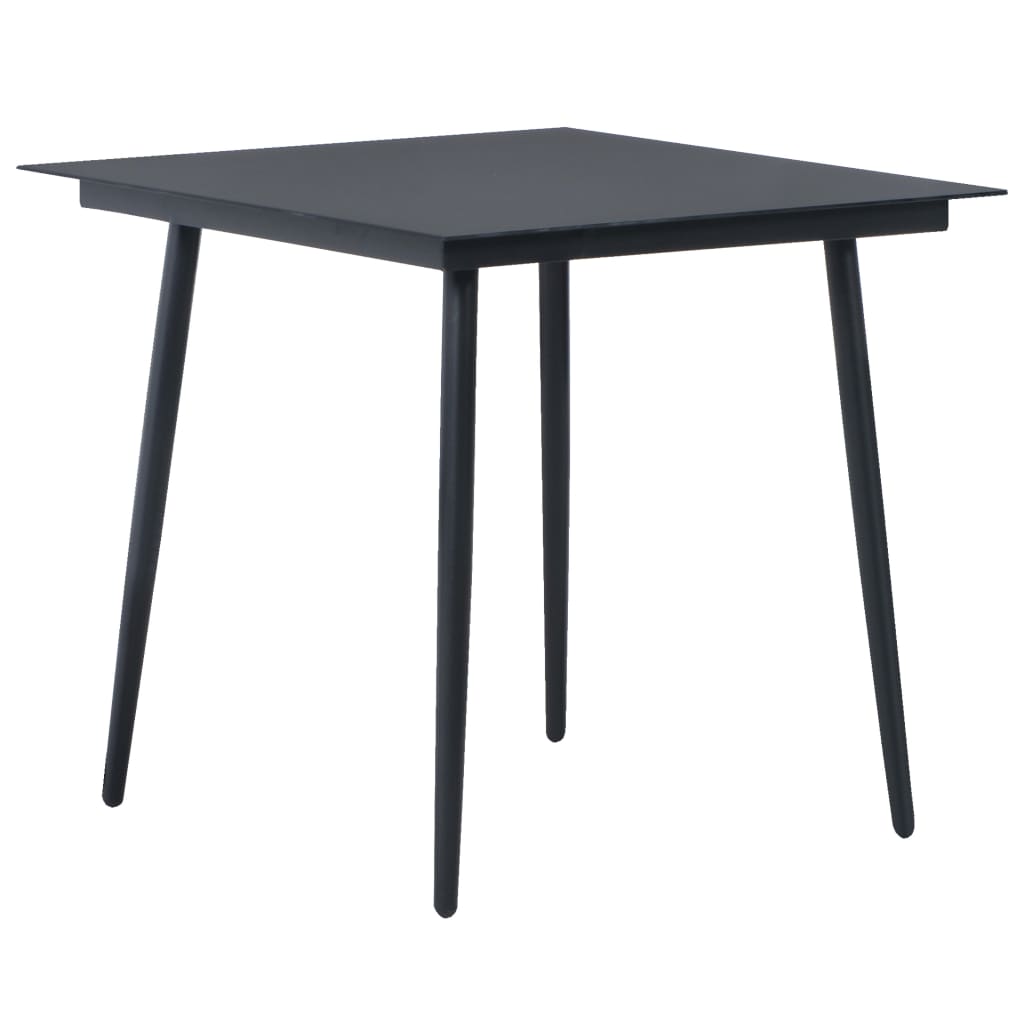 Dining Set | Black | PVC Rattan | Compact | Lightweight | Dining Set