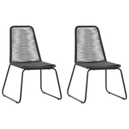Dining Set | Black | PVC Rattan | Compact | Lightweight | Dining Set