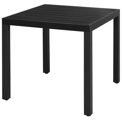Dining Set | Black | PVC Rattan, Steel, Aluminium, WPC | Lightweight