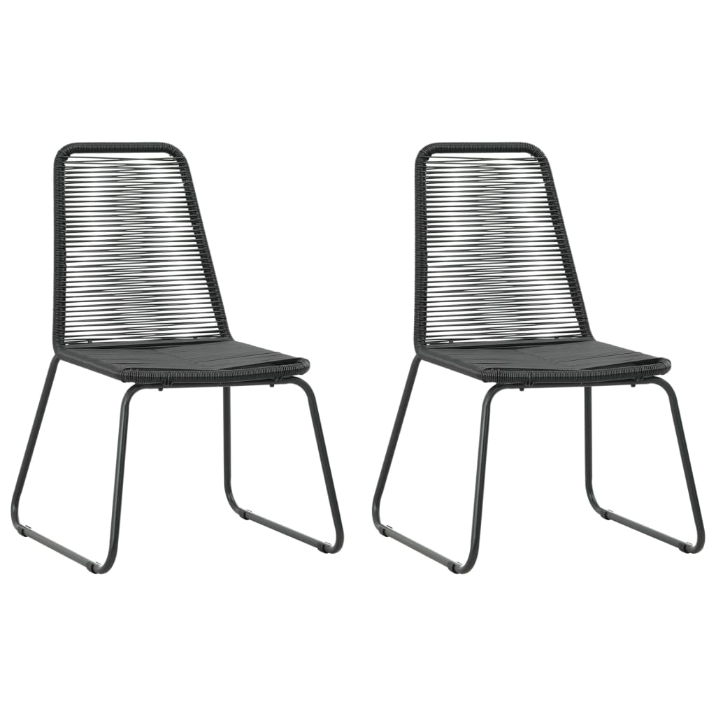 Dining Set | Black | PVC Rattan, Steel, Aluminium, WPC | Lightweight