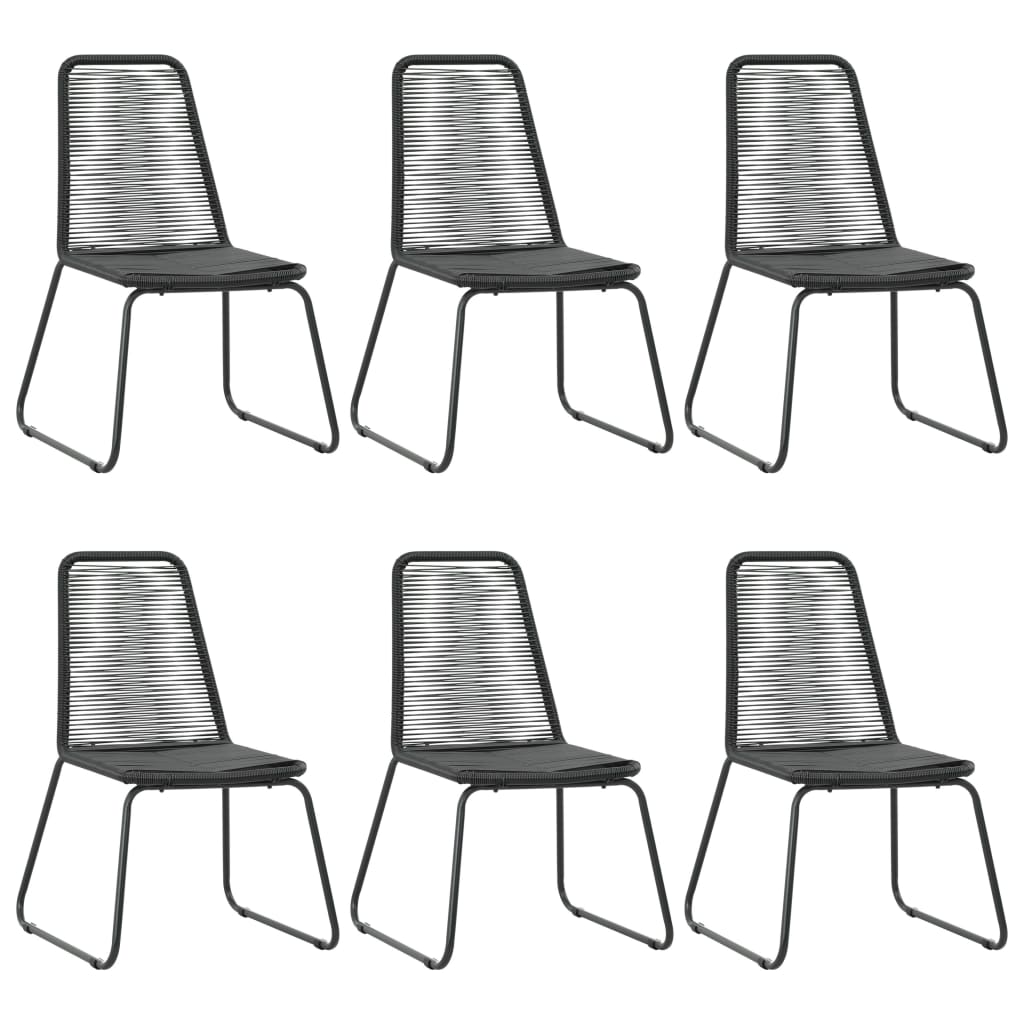 Dining Set | Black | PVC Rattan, Aluminium, Powder-Coated Steel