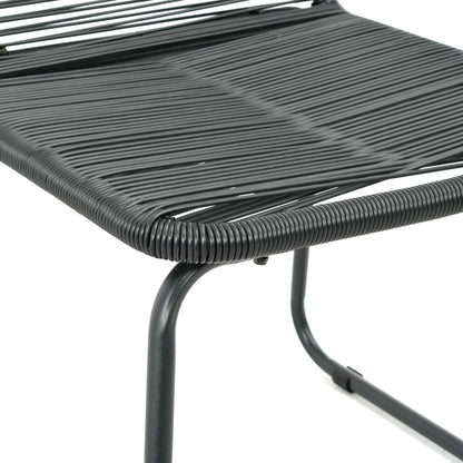 Dining Set | Black | PVC Rattan, Aluminium, Powder-Coated Steel