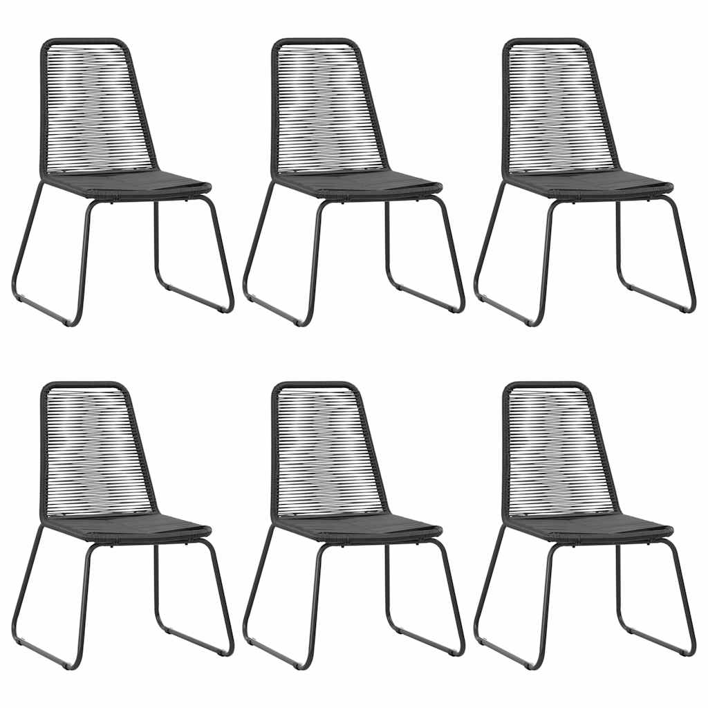 Dining Set | Black | PVC rattan, powder-coated steel, aluminium, WPC
