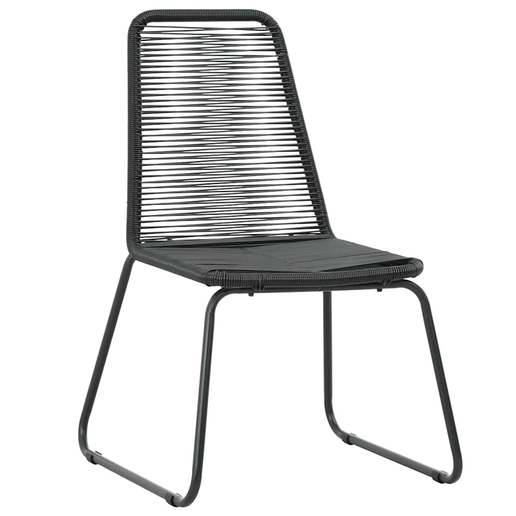 Dining Set | Black | PVC rattan, powder-coated steel, aluminium, WPC