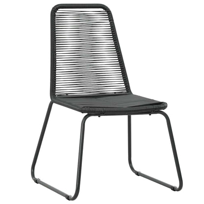 Dining Set | Black | PVC rattan, powder-coated steel, aluminium, WPC