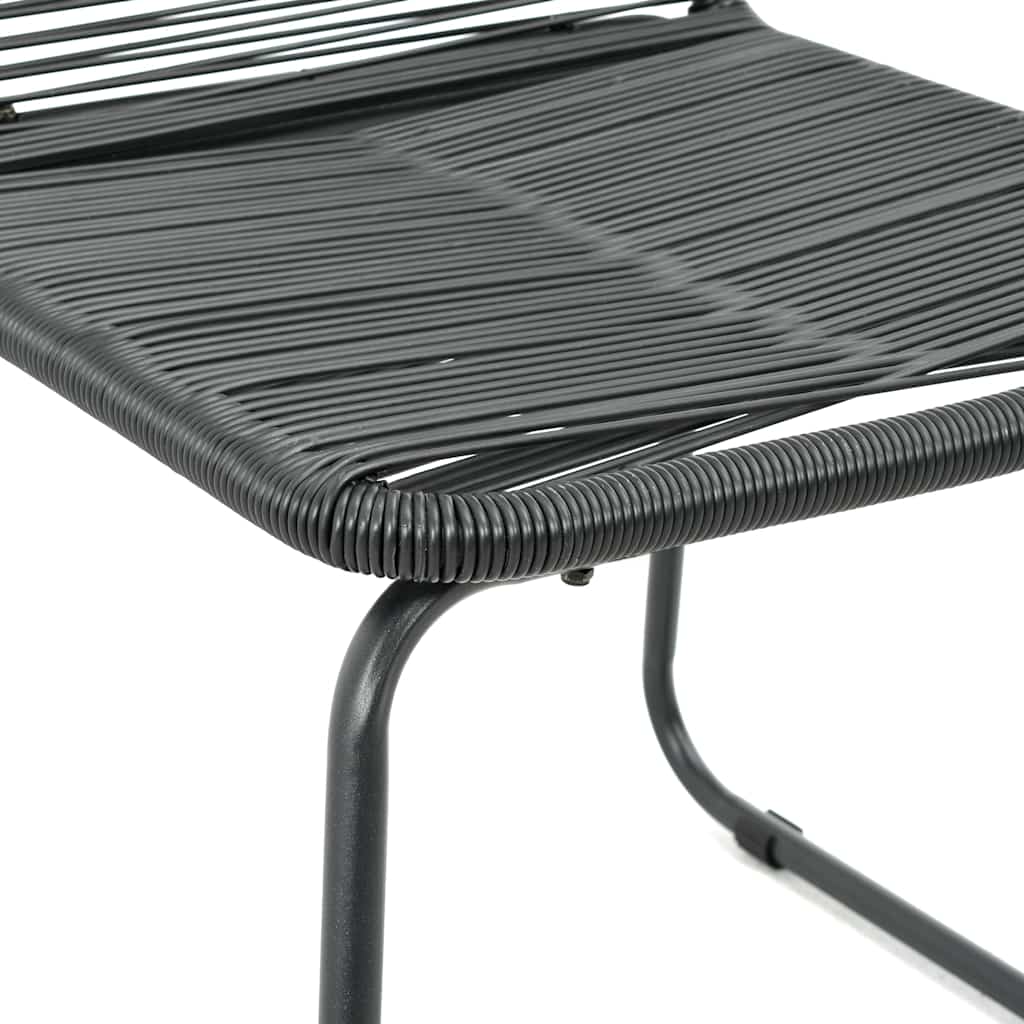 Dining Set | Black | PVC rattan, powder-coated steel, aluminium, WPC
