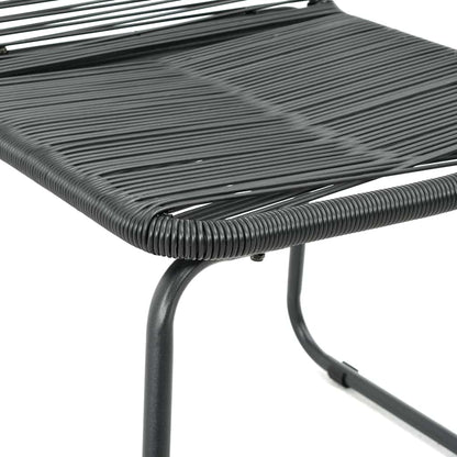 Dining Set | Black | PVC rattan, powder-coated steel, aluminium, WPC