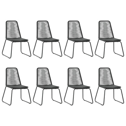Dining Set | Black | WPC, Aluminium, PVC Rattan, Steel | 9-piece set