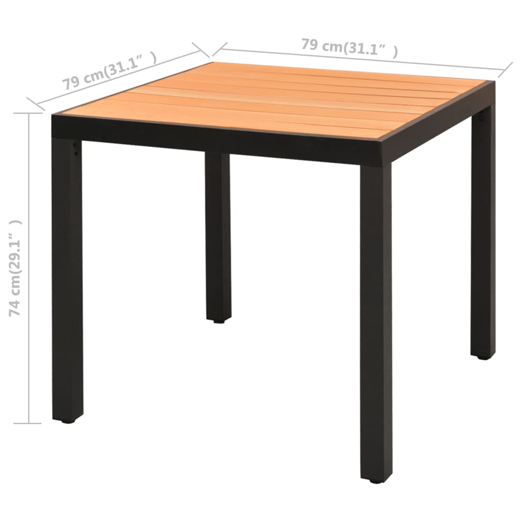 Dining Set | Black and Brown | PVC Rattan | Compact | Lightweight