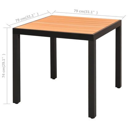 Dining Set | Black and Brown | PVC Rattan | Compact | Lightweight