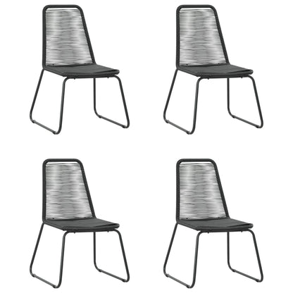 Dining Set | Black and Brown | WPC, Aluminium, PVC Rattan, Steel
