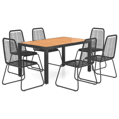 Dining Set | Black and brown | PVC rattan | Standard | Durable