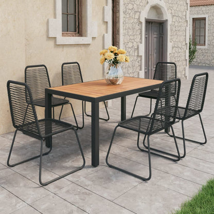 Dining Set | Black and brown | PVC rattan | Standard | Durable