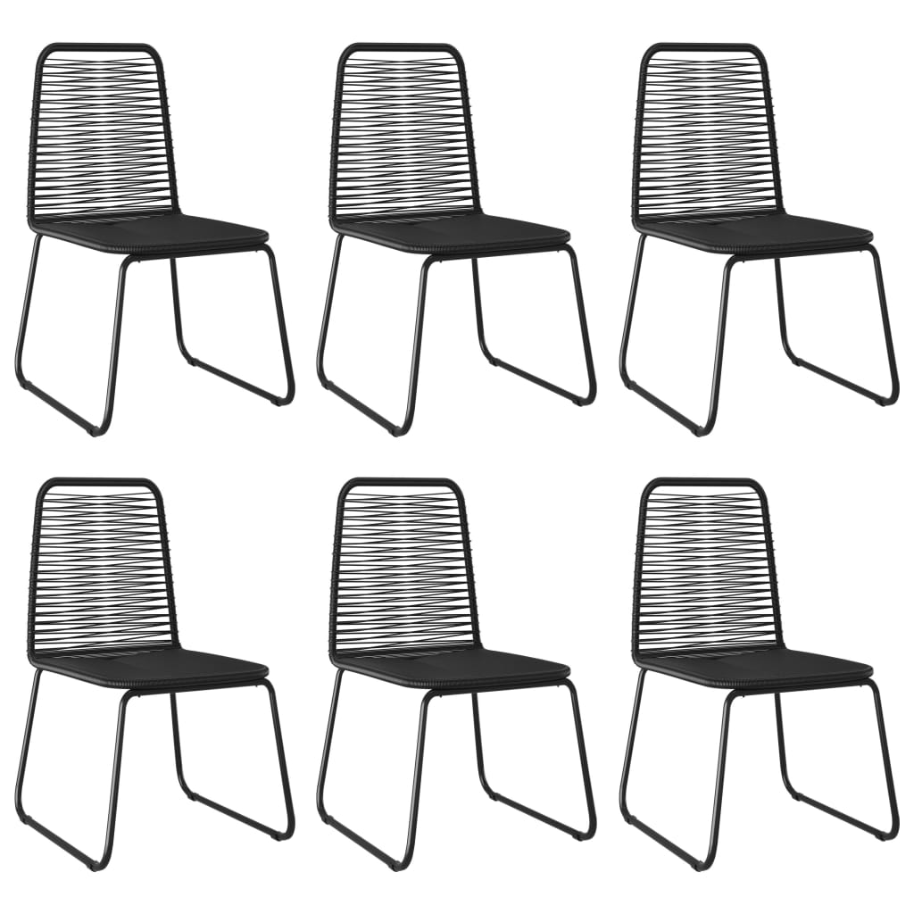 Dining Set | Black and Brown | WPC, aluminium, PVC rattan, steel