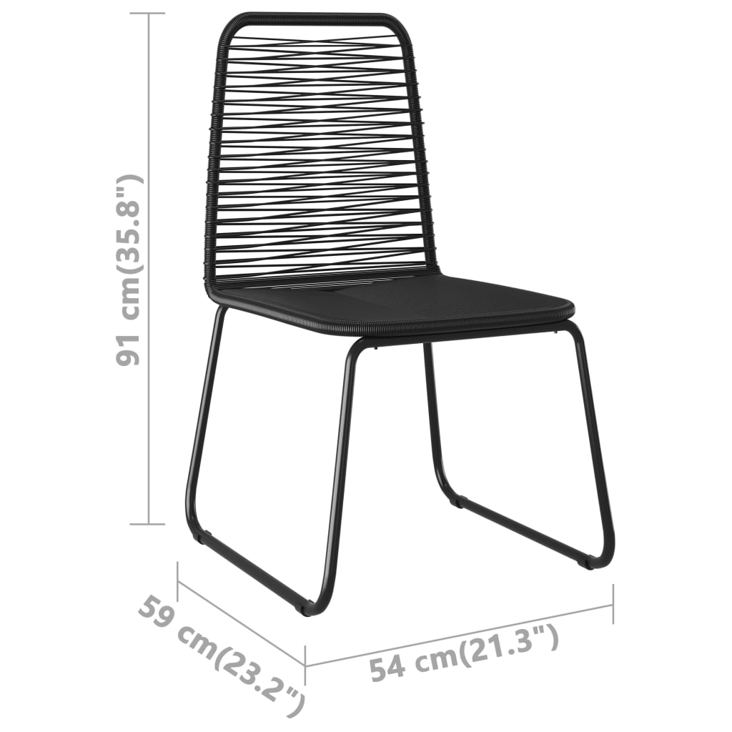 Dining Set | Black and Brown | WPC, aluminium, PVC rattan, steel
