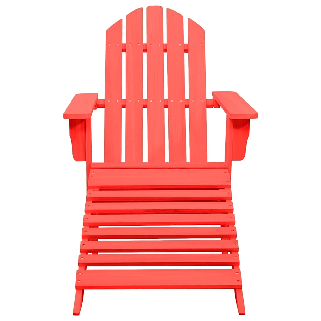 Garden Chair | Red | Solid fir wood | Standard | Detachable