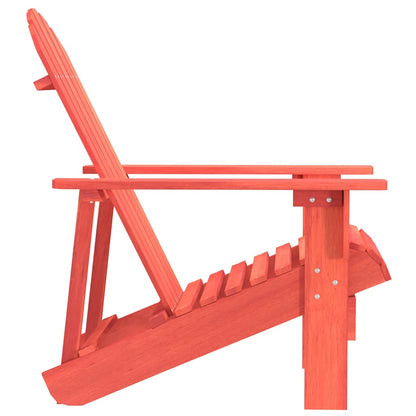 Garden Adirondack Chair Solid Fir Wood Red